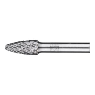 PFERD TOOLS Hartmetall Hochleistungsfrässtift CAST Rundbogen RBF Ø 12x25 mm Schaft-Ø 8 mm für Gußeisen