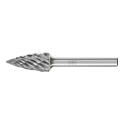 PFERD TOOLS Hartmetall Hochleistungsfrässtift CAST Spitzbogen SPG Ø 12x25 mm Schaft-Ø 6 mm für Gußeisen