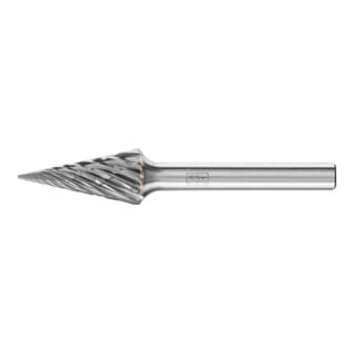 PFERD TOOLS Hartmetall Hochleistungsfrässtift CAST Spitzkegel SKM Ø 12x25 mm Schaft-Ø 6 mm für Gußeisen