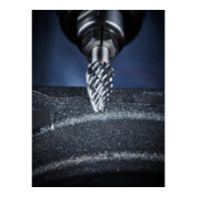 PFERD TOOLS Hartmetall Hochleistungsfrässtift CAST Zylinder ZYAS stirnverzahnt Ø 10x20mm Schaft-Ø 6mm für Gußeisen-4