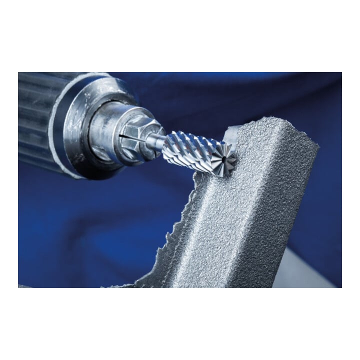 PFERD TOOLS Hartmetall Hochleistungsfrässtift CAST Zylinder ZYAS stirnverzahnt Ø 12x25mm Schaft-Ø 6mm für Gußeisen