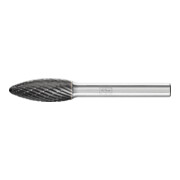 PFERD TOOLS Hartmetall Hochleistungsfrässtift Flamme B Ø 10x25 mm Schaft-Ø 6 mm Z3P HICOAT universal