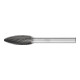 PFERD TOOLS Hartmetall Hochleistungsfrässtift Flamme B Ø 10x25 mm Schaft-Ø 6 mm Z3P HICOAT universal-1