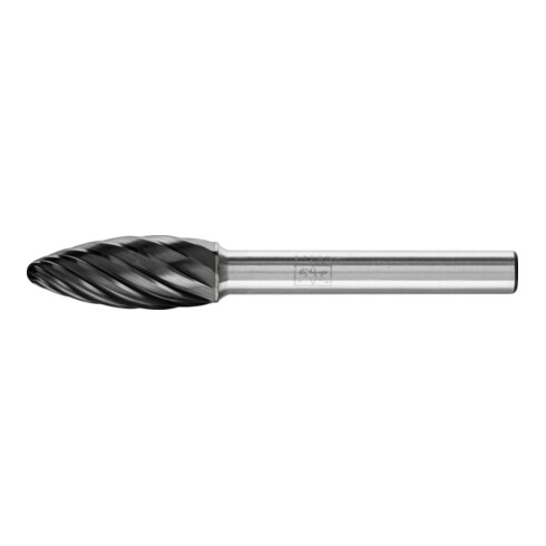 PFERD TOOLS Hartmetall Hochleistungsfrässtift INOX Flamme B Ø 10x25 mm Schaft-Ø 6 mm HICOAT für Edelstahl