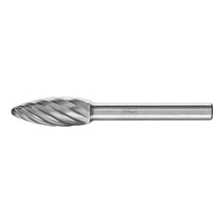 PFERD TOOLS Hartmetall Hochleistungsfrässtift INOX Flamme B Ø 10x25 mm Schaft-Ø 6 mm für Edelstahl