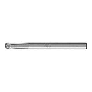 PFERD TOOLS Hartmetall Hochleistungsfrässtift INOX Kugel KUD Ø 03x02 mm Schaft-Ø 3 mm für Edelstahl
