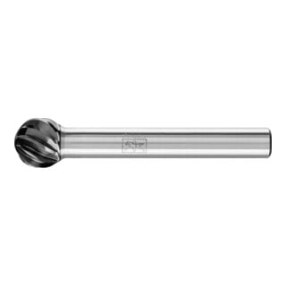 PFERD TOOLS Hartmetall Hochleistungsfrässtift INOX Kugel KUD Ø 10x09 mm Schaft-Ø 6 mm HICOAT für Edelstahl