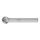 PFERD TOOLS Hartmetall Hochleistungsfrässtift INOX Kugel KUD Ø 10x09 mm Schaft-Ø 6 mm für Edelstahl