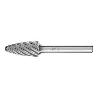 PFERD TOOLS Hartmetall Hochleistungsfrässtift INOX Rundbogen RBF Ø 12x25 mm Schaft-Ø 6 mm für Edelstahl