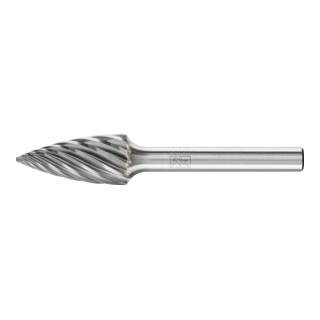 PFERD TOOLS Hartmetall Hochleistungsfrässtift INOX Spitzbogen SPG Ø 12x25 mm Schaft-Ø 6 mm für Edelstahl