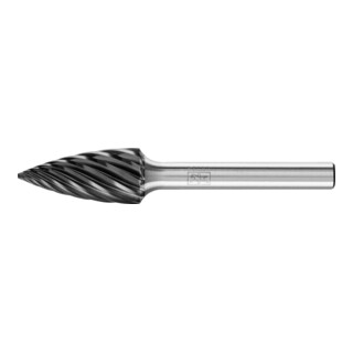 PFERD TOOLS Hartmetall Hochleistungsfrässtift INOX Spitzbogen SPG Ø 12x25 mm Schaft-Ø 6 mm HICOAT Edelstahl