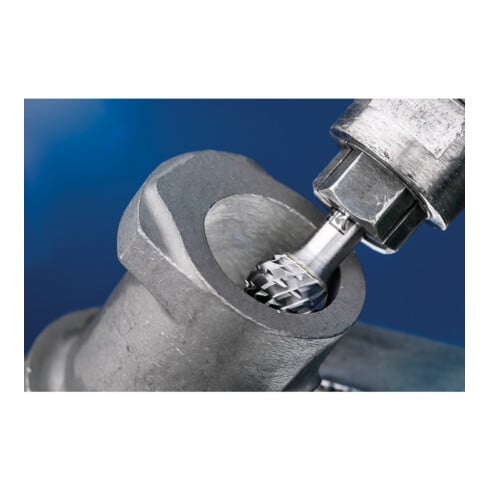 PFERD TOOLS Hartmetall Hochleistungsfrässtift Kugel KUD Ø 12x10mm Schaft-Ø 6 mm TITANIUM für Titan