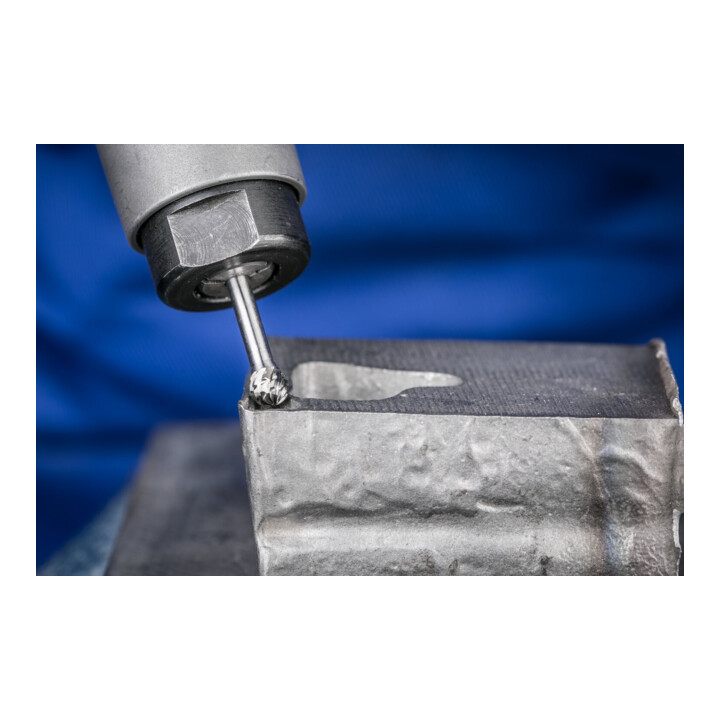 PFERD TOOLS Hartmetall Hochleistungsfrässtift Kugel KUD Ø 03x02 mm Schaft-Ø 3 mm TITANIUM für Titan