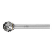 PFERD TOOLS Hartmetall Hochleistungsfrässtift NON-FERROUS Kugel KUD Ø 12x10mm Schaft-Ø 6 mm NE-Metalle