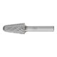 PFERD TOOLS Hartmetall Hochleistungsfrässtift NON-FERROUS Rundkegel KEL Ø 16x30mm Schaft-Ø 8 mm NE-Metalle