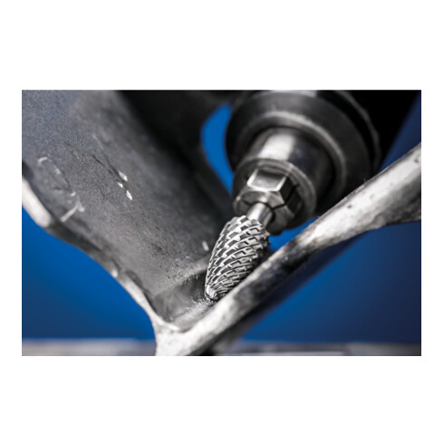 PFERD TOOLS Hartmetall Hochleistungsfrässtift Rundbogen RBF Ø 12x25 mm Schaft-Ø 6 mm TITANIUM für Titan