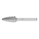 PFERD TOOLS Hartmetall Hochleistungsfrässtift Rundbogen RBF Ø 12x25 mm Schaft-Ø 6 mm TITANIUM für Titan