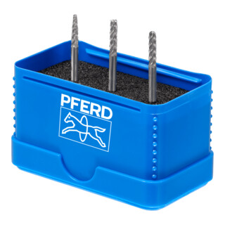 PFERD TOOLS Hartmetall Hochleistungsfrässtift Set 1403 ALLROUND 3-tlg. Ø 3mm Schaft-Ø 3mm universal grob (1403)