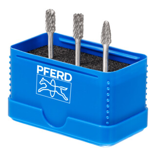 PFERD TOOLS Hartmetall Hochleistungsfrässtift Set 1404 ALLROUND 3-tlg. Ø 6mm Schaft-Ø 3mm universal grob (1404)