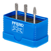 PFERD TOOLS Hartmetall Hochleistungsfrässtift Set 1404 ALLROUND 3-tlg. Ø 6mm Schaft-Ø 3mm universal grob (1404)