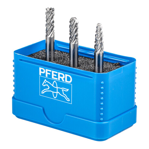 PFERD TOOLS Hartmetall Hochleistungsfrässtift Set 1406 ALLROUND 3-tlg. Ø 6mm Schaft-Ø 6mm universal grob