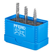 PFERD TOOLS Hartmetall Hochleistungsfrässtift Set 1406 ALLROUND 3-tlg. Ø 6mm Schaft-Ø 6mm universal grob
