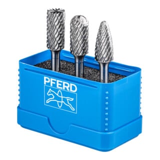PFERD TOOLS Hartmetall Hochleistungsfrässtift Set 1414 ALLROUND 3-tlg. Ø 12mm Schaft-Ø 6mm universal grob