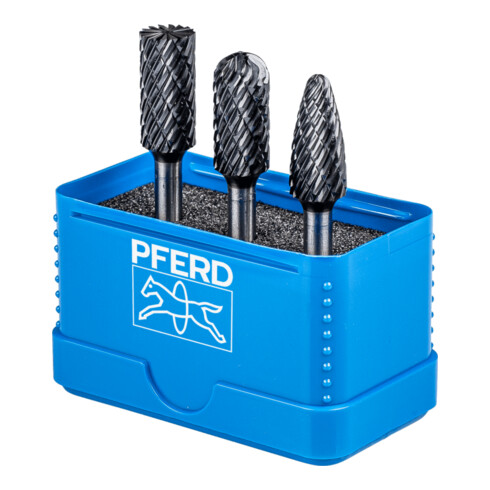 PFERD TOOLS Hartmetall Hochleistungsfrässtift Set 1414 ALLROUND HC-FEP 3-tlg. Schaft-Ø 6 mm universal grob