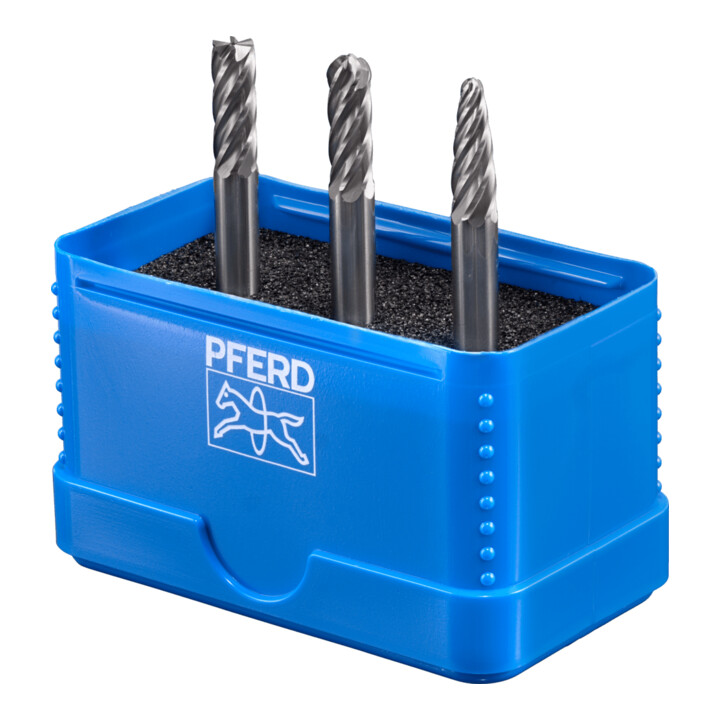 PFERD TOOLS Hartmetall Hochleistungsfrässtift Set 1906 INOX 3-tlg. Ø 6mm Schaft-Ø 6 mm für Edelstahl