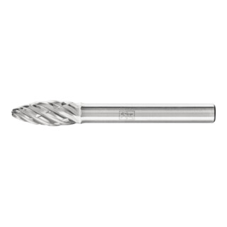 PFERD TOOLS Hartmetall Hochleistungsfrässtift STEEL Flamme B Ø 08x20mm Schaft-Ø 6 mm für Stahl