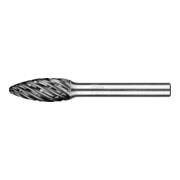 PFERD TOOLS Hartmetall Hochleistungsfrässtift STEEL Flamme B Ø 10x25 mm Schaft-Ø 6 mm HICOAT für Stahl
