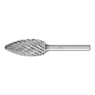 PFERD TOOLS Hartmetall Hochleistungsfrässtift STEEL Flamme B Ø 16x35 mm Schaft-Ø 6 mm für Stahl