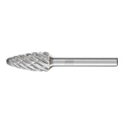 PFERD TOOLS Hartmetall Hochleistungsfrässtift STEEL Rundbogen RBF Ø 12x25 mm Schaft-Ø 6 mm für Stahl