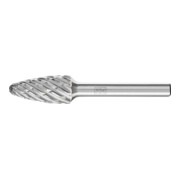 PFERD TOOLS Hartmetall Hochleistungsfrässtift STEEL Rundbogen RBF Ø 12x25 mm Schaft-Ø 6 mm für Stahl
