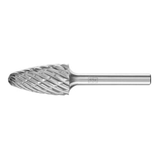PFERD TOOLS Hartmetall Hochleistungsfrässtift STEEL Rundbogen RBF Ø 16x30mm Schaft-Ø 6 mm für Stahl