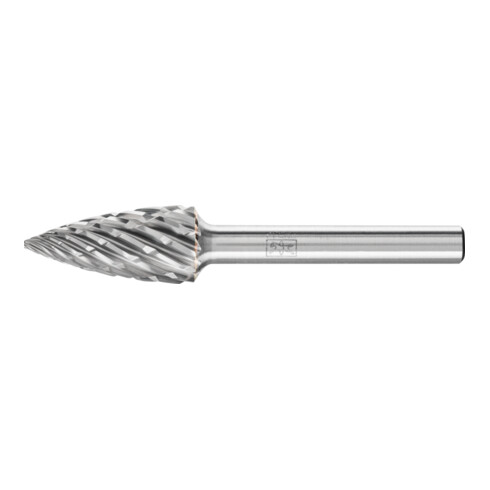 PFERD TOOLS Hartmetall Hochleistungsfrässtift STEEL Spitzbogen SPG Ø 12x25 mm Schaft-Ø 6 mm für Stahl