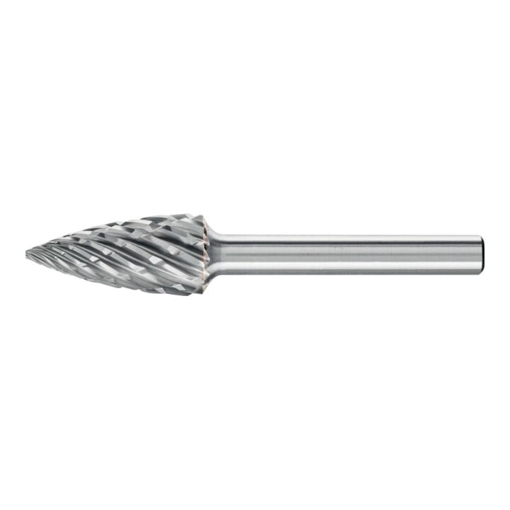 PFERD TOOLS Hartmetall Hochleistungsfrässtift STEEL Spitzbogen SPG Ø 10x20mm Schaft-Ø 6 mm für Stahl