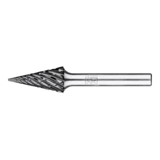 PFERD TOOLS Hartmetall Hochleistungsfrässtift STEEL Spitzkegel SKM Ø 12x25 mm Schaft-Ø 6 mm HICOAT Stahl