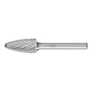 PFERD TOOLS Hartmetall Hochleistungsfrässtift TOUGH Rundbogen RBF Ø 12x25 mm Schaft-Ø 6 mm schlagfest