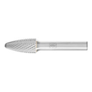 PFERD TOOLS Hartmetall Hochleistungsfrässtift TOUGH-S Rundbogen RBF Ø 12x25 mm Schaft-Ø 8 mm schlagfest
