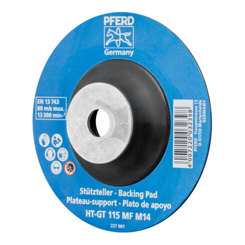 PFERD TOOLS Hitzebeständiger Stützteller mit Spannmutter Ø 115 HT-GT M14 für Winkelschleifer 115