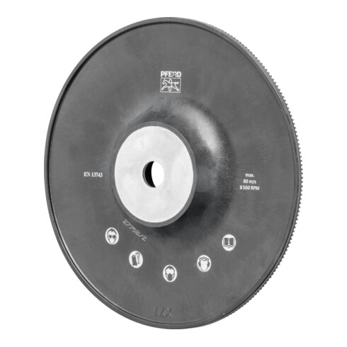 PFERD TOOLS Hochleistungs-Stützteller mit Spannmutter Ø 180 H-GT180 M14 für Winkelschleifer 180