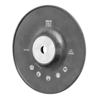 PFERD TOOLS Hochleistungs-Stützteller mit Spannmutter Ø 180 H-GT180 M14 für Winkelschleifer 180