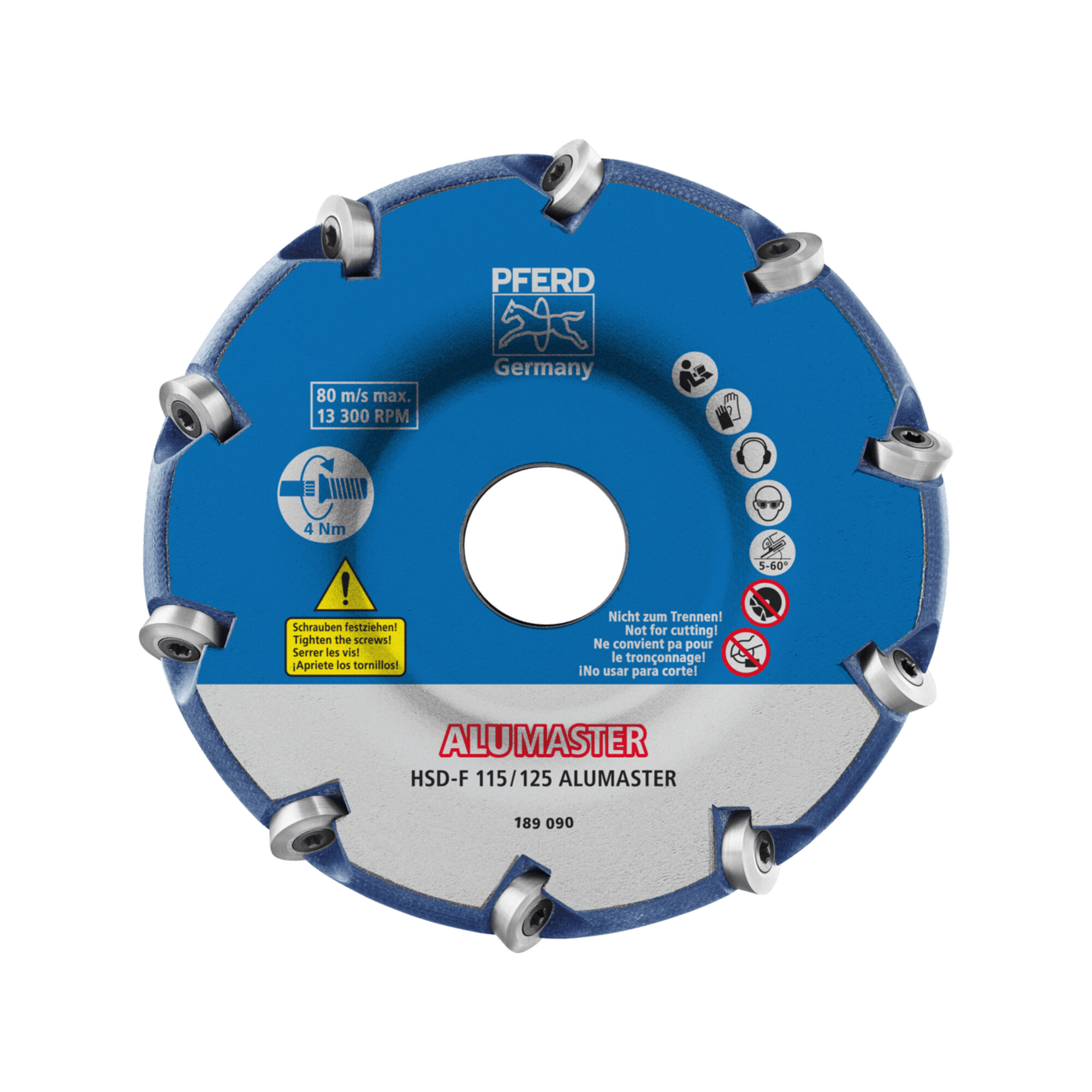 PFERD TOOLS Hochleistungsfrässcheibe ALUMASTER F Ø 115 mm für Winkelschleifer Alu Bearbeitung