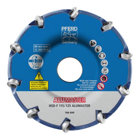 PFERD TOOLS Hochleistungsfrässcheibe ALUMASTER F Ø 115 mm für Winkelschleifer Alu Bearbeitung
