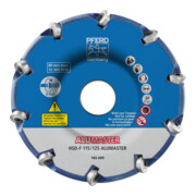 PFERD TOOLS Hochleistungsfrässcheibe ALUMASTER F Ø 115 mm für Winkelschleifer Alu Bearbeitung