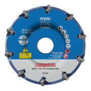 PFERD TOOLS Hochleistungsfrässcheibe ALUMASTER F Ø 115 mm für Winkelschleifer Alu Bearbeitung HICOAT