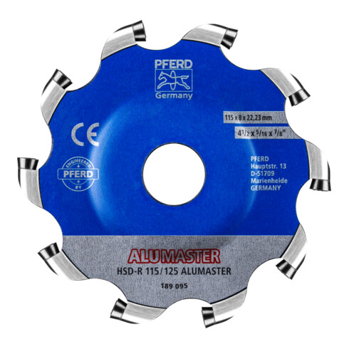 PFERD TOOLS Hochleistungsfrässcheibe ALUMASTER R Ø 115 mm für Winkelschleifer Alu Bearbeitung HICOAT