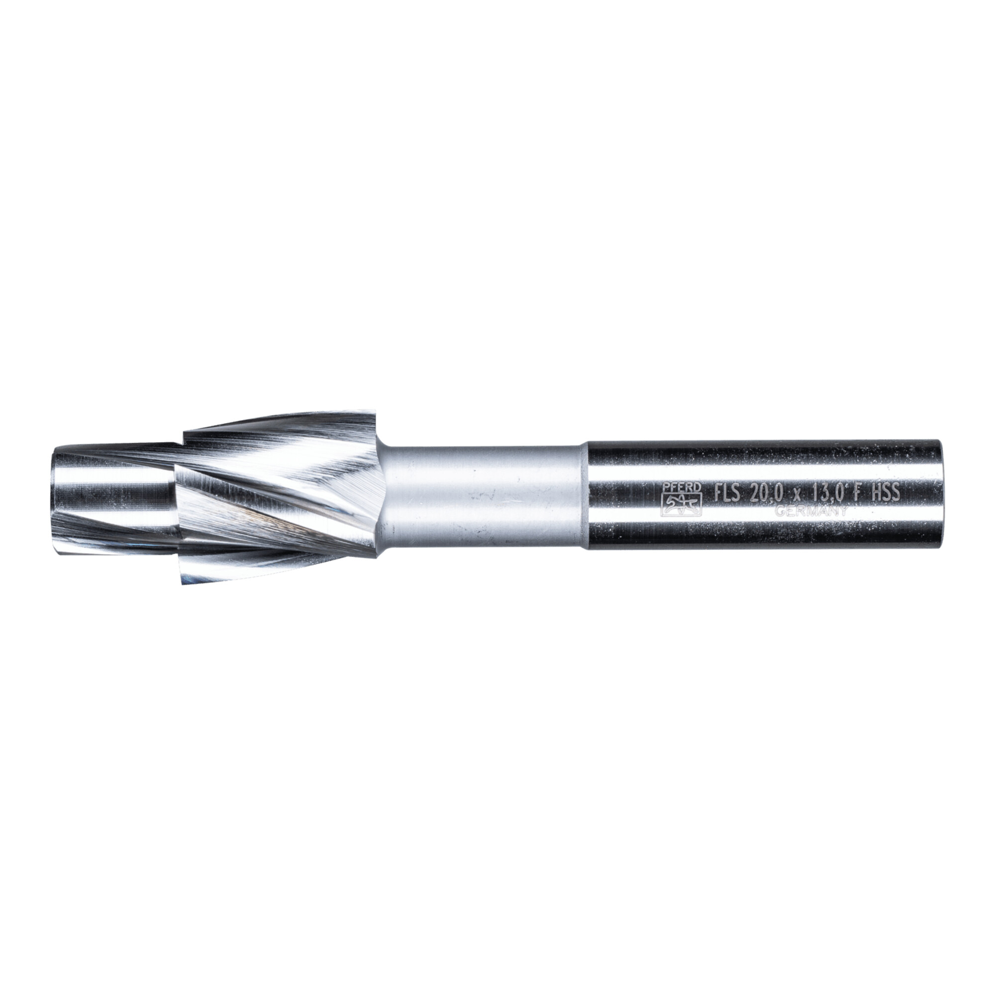 PFERD TOOLS HSS Flachsenker mit Führungszapfen DIN 373 Ø 20,0mm Schaft-Ø 12 mm fein für Durchgangsloch