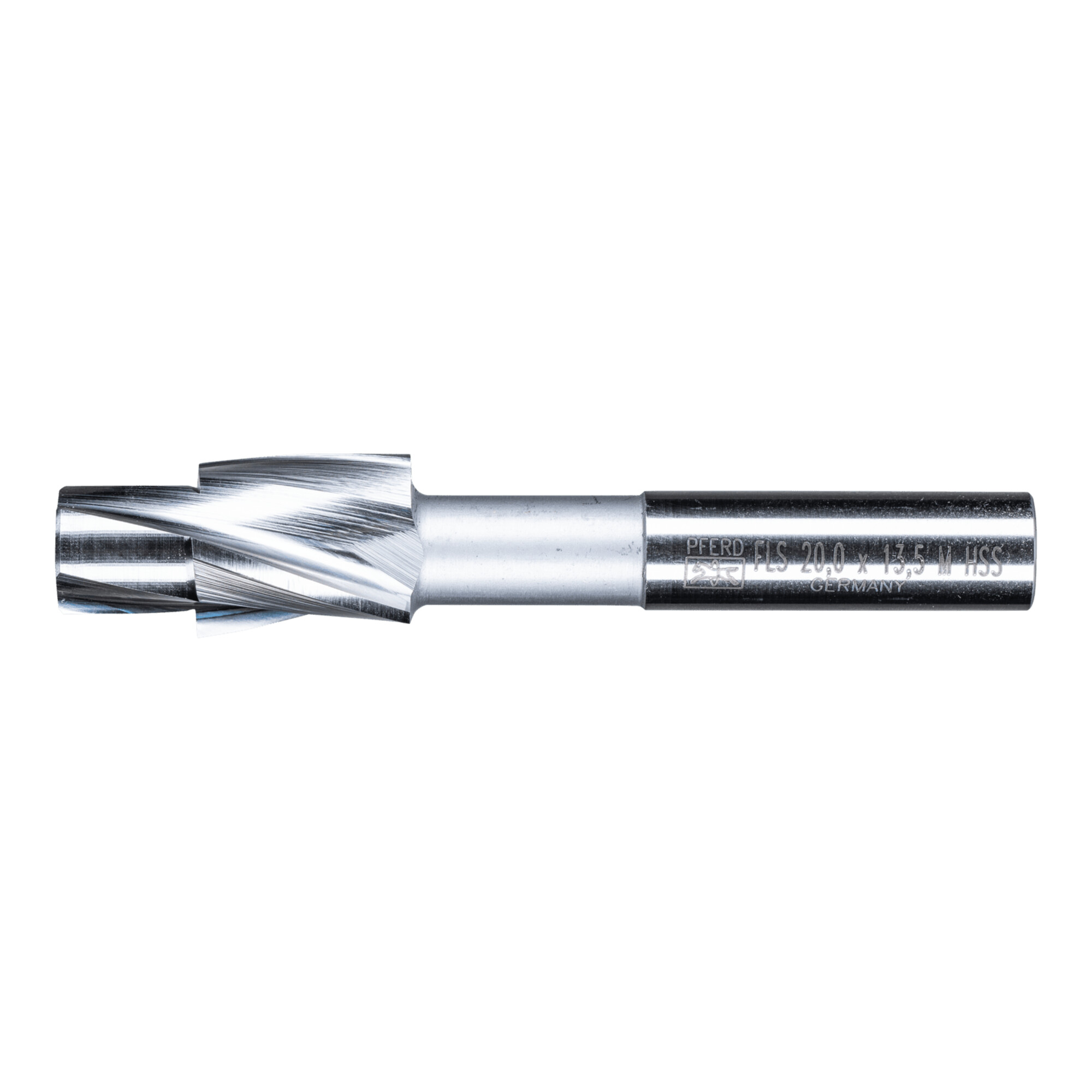 PFERD TOOLS HSS Flachsenker mit Führungszapfen DIN 373 Ø 20,0mm Schaft-Ø 12 mm mittel für Durchgangsloch